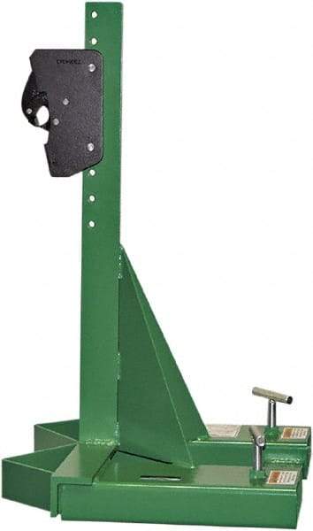 Valley Craft - 1,000 Lb Load Capacity, 30, 55 & 85 Gal Forklift Drum Handler - Steel Wheels - Top Tool & Supply