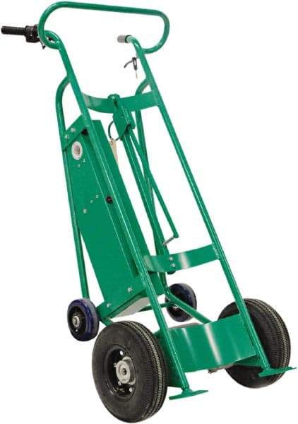 Valley Craft - 800 Lb Capacity 60" OAH Hand Truck - Dual Loop Handle, Steel, Pneumatic Wheels - Top Tool & Supply