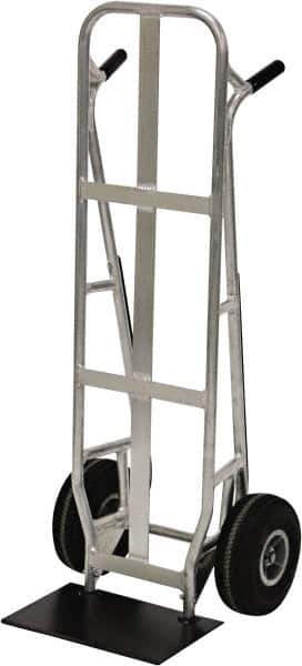 Valley Craft - 600 Lb Capacity 51" OAH Hand Truck - Dual Loop Handle, Aluminum, Pneumatic Wheels - Top Tool & Supply