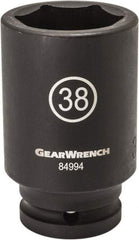 GearWrench - 3/4" Drive 38mm Deep Impact Socket - 6 Points, 3-19/35" OAL - Top Tool & Supply