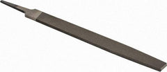 PFERD - 8" Long, Second Cut, Flat American-Pattern File - Single, Double Cut, 0.22" Overall Thickness, Tang - Top Tool & Supply