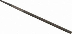 PFERD - 4" Long, Second Cut, Round American-Pattern File - Single Cut, 0.16" Overall Thickness, Tang - Top Tool & Supply