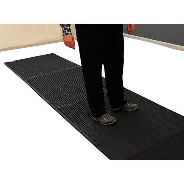 Barefoot - 2' Long x 3' Wide, Dry Environment, Anti-Fatigue Matting - Black, EPDM Rubber with EPDM Rubber Base - Top Tool & Supply