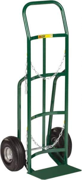 Little Giant - 800 Lb Capacity 47" OAH Cylinder Hand Truck - 8 x 14" Base Plate, Continuous Handle, Steel, Full Pneumatic Wheels - Top Tool & Supply