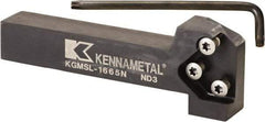 Kennametal - External Thread, 177.8mm OAL, Left Hand Indexable Grooving Cutoff Toolholder - 38.1mm Shank Height x 38.1mm Shank Width, KGMS Toolholder Style, Series A4 - Top Tool & Supply