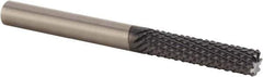 Kennametal - 3/8" Diam, 3/4" LOC, Burr End, Solid Carbide Diamond Pattern Router Bit - Right Hand Cut, 3-1/4" OAL, 3/8" Shank Diam, Use on Composites, Fiberglass - Top Tool & Supply