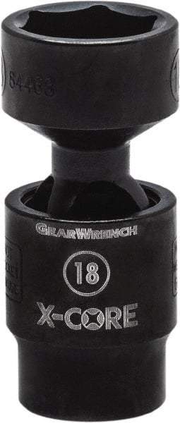 GearWrench - 3/8" Drive 8mm Standard Universal Impact Socket - 6 Points, 2-8/51" OAL - Top Tool & Supply