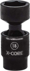 GearWrench - 3/8" Drive 8mm Standard Universal Impact Socket - 6 Points, 2-8/51" OAL - Top Tool & Supply