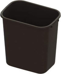 O-Cedar - 28 Qt Black Rectangle Trash Can - Plastic, 15" High x 15.07" Long x 10.4" Wide - Top Tool & Supply