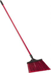 O-Cedar - 13" Wide, Red Synthetic Bristles, 48" Fiberglass Handle, Angled Broom - Flagged - Top Tool & Supply