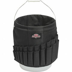 Bucket Boss - 44 Pocket General Purpose Holster - Polyester, Black, 11" Wide x 11" High - Top Tool & Supply