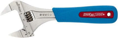 Channellock - 1-1/2" Jaw Capacity, 8" Standard Adjustable Wrench - Chrome Vanadium Steel, Chrome Finish, 8-1/2" OAL - Top Tool & Supply