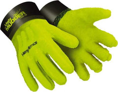 HexArmor - Size L (9), 14" Long, Supported, PVC Chemical Resistant Gloves - Smooth Finish, Cotton Lined, Safety Cuff, Hi-Viz Yellow - Top Tool & Supply