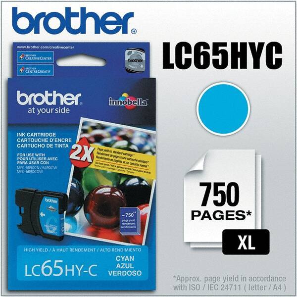 Brother - Cyan Ink Cartridge - Use with Brother MFC-5890CN, 5895CW, 6490CW, 6890CDW - Top Tool & Supply