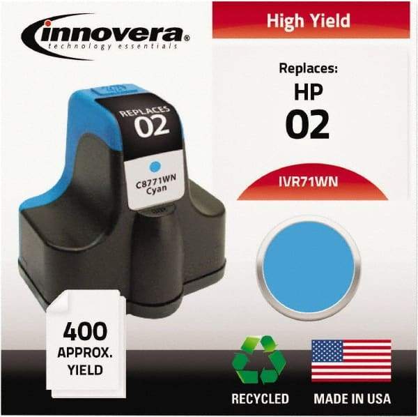 innovera - Cyan Inkjet Printer Cartridge - Use with HP Photosmart C5180, C6180, C7180, D6160, D7145, D7155, D7160, D7345, D7355, D7360, 3110, 3210, 3310, 8250 - Top Tool & Supply