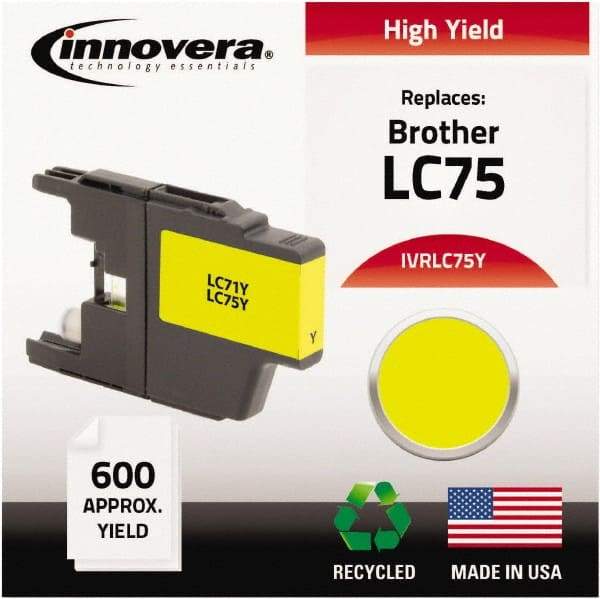 innovera - Yellow Inkjet Printer Cartridge - Use with Brother MFC-J6510DW, MFC-J6710DW, MFC-J6910DW, MFC-J825DW, MFC-J835DW - Top Tool & Supply