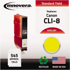 innovera - Yellow Inkjet Printer Cartridge - Use with Canon PIXMA iP3300, iP3500, iP4200, iP4300, iP4500, iP5200, MP500, MP510, MP520, MP530, MP600, MP610, MP800, MP810, MP830, MP950, MP960, MP970, MX700, MX850 - Top Tool & Supply