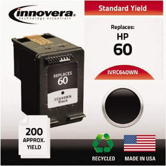 innovera - Black Inkjet Printer Cartridge - Use with HP Deskjet D2530, D2545, D2560, D5560, F4200, F4440, F4480, Photosmart C4640, C4650, C4680, C4795 - Top Tool & Supply