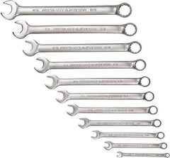 Proto - 11 Piece, 1/4" to 15/16", 12 Point Combination Wrench Set - Inch Measurement Standard, Satin Chrome Finish - Top Tool & Supply