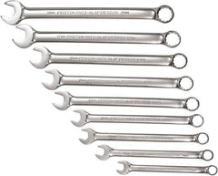 Proto - 9 Piece, 10mm to 18mm, 12 Point Combination Wrench Set - Metric Measurement Standard, Full Polish Chrome Finish, Comes in Tool Roll - Top Tool & Supply