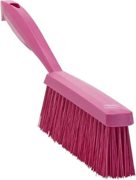 Vikan - 14" OAL, Polyester Staple Set Bench Brush - 2" Bristle Length, 6-3/8" Long Head, Pink - Top Tool & Supply