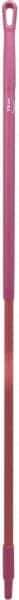 Vikan - 59 x 1-1/4" Fiberglass Squeegee Handle - European Threaded Connection, Pink - Top Tool & Supply