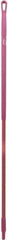 Vikan - 59 x 1-1/4" Fiberglass Squeegee Handle - European Threaded Connection, Pink - Top Tool & Supply