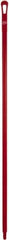 Vikan - 59 x 1-1/4" Polypropylene Squeegee Handle - European Threaded Connection, Red - Top Tool & Supply