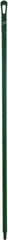 Vikan - 59 x 1-1/4" Polypropylene Squeegee Handle - European Threaded Connection, Green - Top Tool & Supply