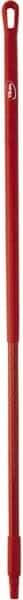 Vikan - 51 x 1-1/4" Fiberglass Squeegee Handle - European Threaded Connection, Red - Top Tool & Supply