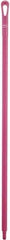 Vikan - 51 x 1-1/4" Polypropylene Squeegee Handle - European Threaded Connection, Pink - Top Tool & Supply