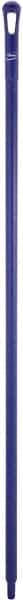 Vikan - 59 x 1-1/4" Polypropylene Squeegee Handle - European Threaded Connection, Purple - Top Tool & Supply