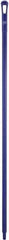 Vikan - 59 x 1-1/4" Polypropylene Squeegee Handle - European Threaded Connection, Purple - Top Tool & Supply