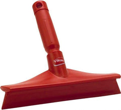 Vikan - 9.84" Rubber Blade Bench Squeegee - Single Edge, Red, Plastic Holder - Top Tool & Supply