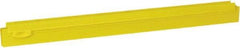 Vikan - 20" Rubber Blade Squeegee Refill - Double Edge, Yellow, Plastic Holder - Top Tool & Supply