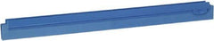 Vikan - 20" Rubber Blade Squeegee Refill - Double Edge, Blue, Plastic Holder - Top Tool & Supply