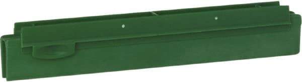 Vikan - 10" Rubber Blade Squeegee Refill - Double Edge, Green, Plastic Holder - Top Tool & Supply