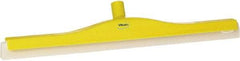 Vikan - 24" Foam Rubber Blade Floor Squeegee - Double Edge, Yellow, Plastic Holder - Top Tool & Supply