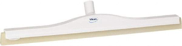 Vikan - 24" Foam Rubber Blade Floor Squeegee - Double Edge, White, Plastic Holder - Top Tool & Supply