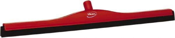 Vikan - 28" Foam Rubber Blade Bench Squeegee - Double Edge, Red, Plastic Holder - Top Tool & Supply