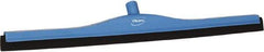 Vikan - 28" Foam Rubber Blade Bench Squeegee - Double Edge, Blue, Plastic Holder - Top Tool & Supply