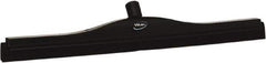 Vikan - 24" Foam Rubber Blade Bench Squeegee - Double Edge, Black, Plastic Holder - Top Tool & Supply