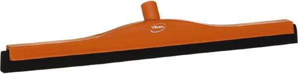 Vikan - 24" Foam Rubber Blade Bench Squeegee - Double Edge, Orange, Plastic Holder - Top Tool & Supply