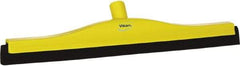 Vikan - 20" Foam Rubber Blade Bench Squeegee - Double Edge, Yellow, Plastic Holder - Top Tool & Supply