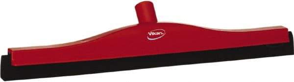 Vikan - 20" Foam Rubber Blade Bench Squeegee - Double Edge, Red, Plastic Holder - Top Tool & Supply