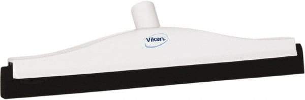 Vikan - 16" Foam Rubber Blade Bench Squeegee - Double Edge, White, Plastic Holder - Top Tool & Supply