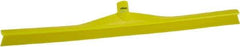 Vikan - 27.56" Rubber Blade Floor Squeegee - Single Edge, Yellow, Plastic Holder - Top Tool & Supply