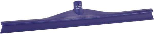 Vikan - 23.62" Rubber Blade Floor Squeegee - Single Edge, Purple, Plastic Holder - Top Tool & Supply