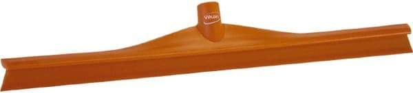 Vikan - 23.62" Rubber Blade Floor Squeegee - Single Edge, Orange, Plastic Holder - Top Tool & Supply