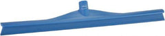 Vikan - 23.62" Rubber Blade Floor Squeegee - Single Edge, Blue, Plastic Holder - Top Tool & Supply